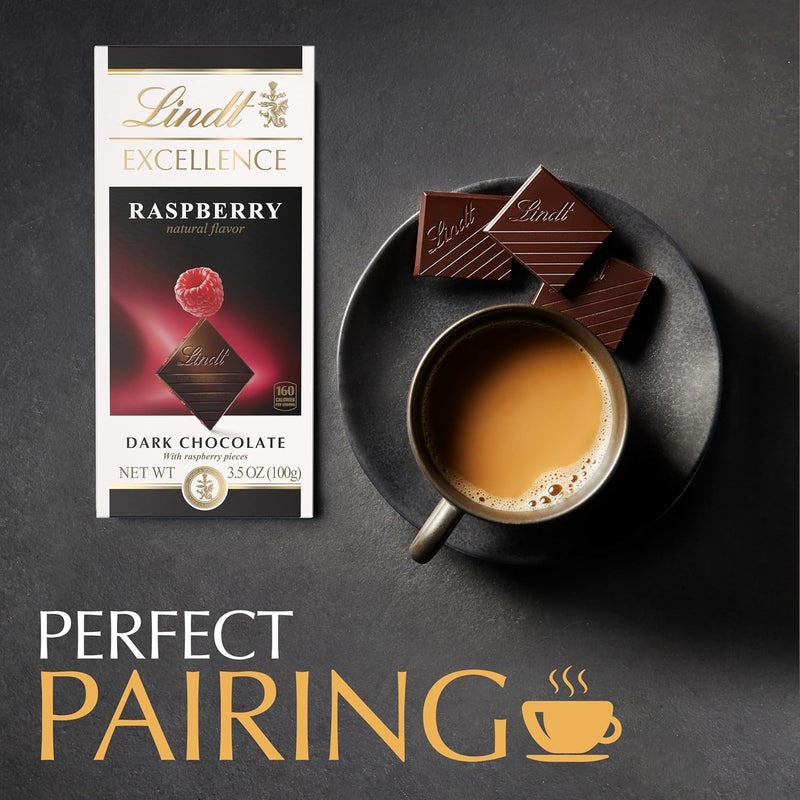 Lindt EXCELLENCE Raspberry Dark Chocolate Candy Bar, 12 Pack, 3.5 oz. Bars - Image 3